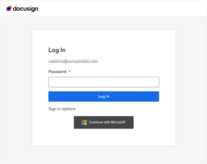 Figure 3. Personalized Docusign Page